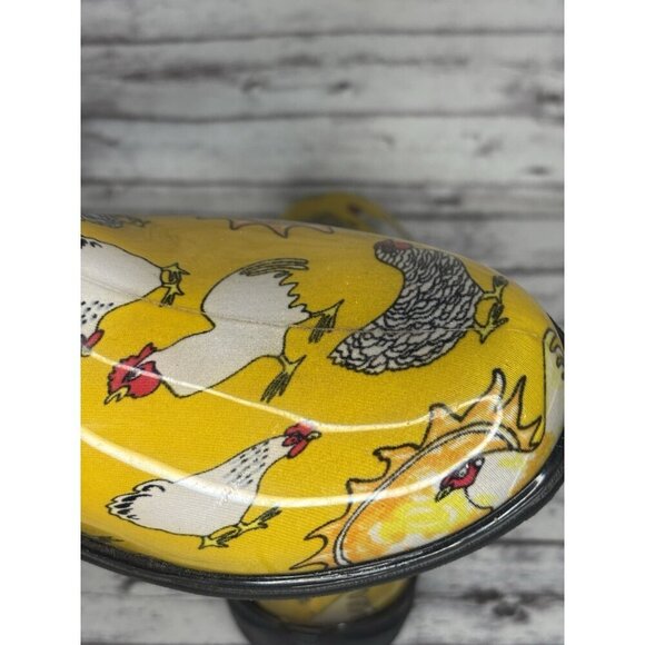 Sloggers Chicken Yellow Waterproof Slip On Garden Rain Clog Shoes Size Womens 6 - Picture 9 of 11